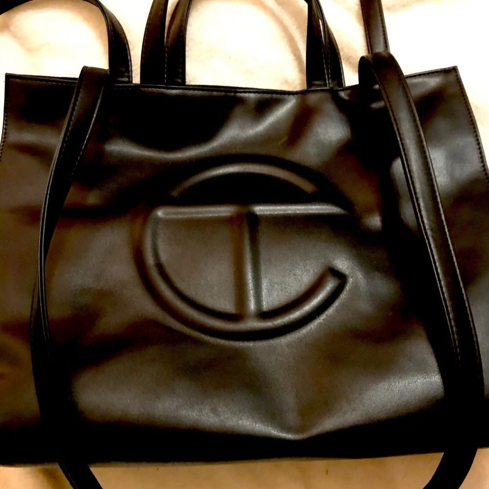 Large Black Telfar Shopping Bag